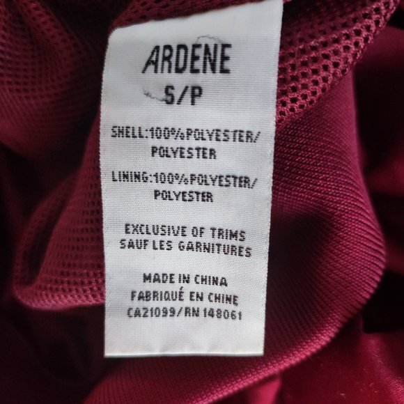 Ardene satin bomber jacket burgundy women's size S - Picture 6 of 6